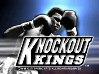 Knockout Kings title screen for Playstation